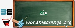 WordMeaning blackboard for aix
